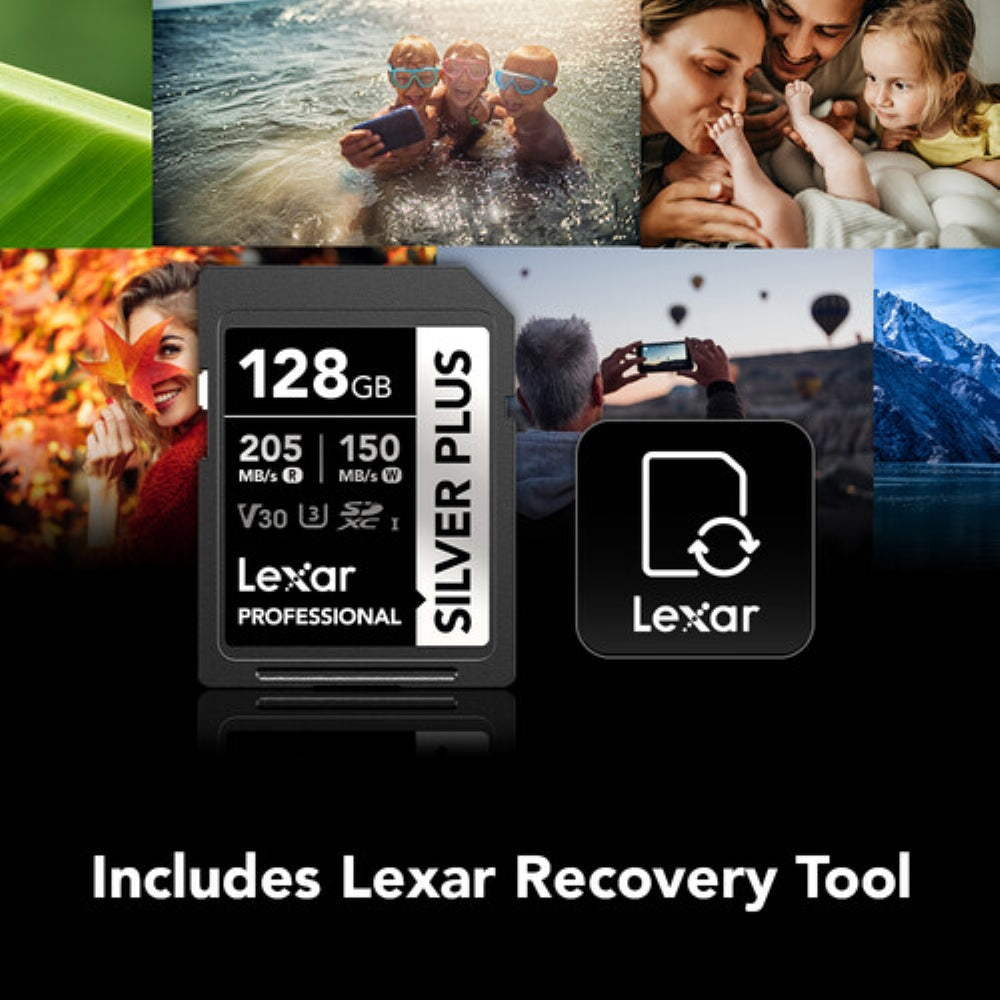 Lexar 128GB Professional SILVER PLUS UHS-I SDXC Memory Card