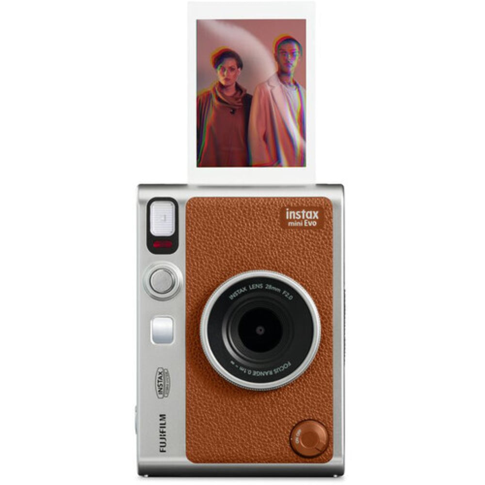 FUJIFILM INSTAX MINI EVO Hybrid Instant Camera | Brown