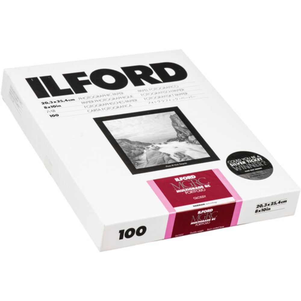 Ilford RC Portfolio Photo Paper | Glossy, 8 x 10", 100 Sheets