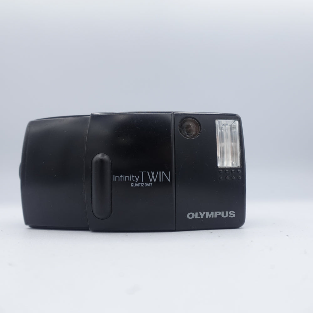 Used Olympus Infinity Twin 35mm Point and Shoot Camera | Black | U9
