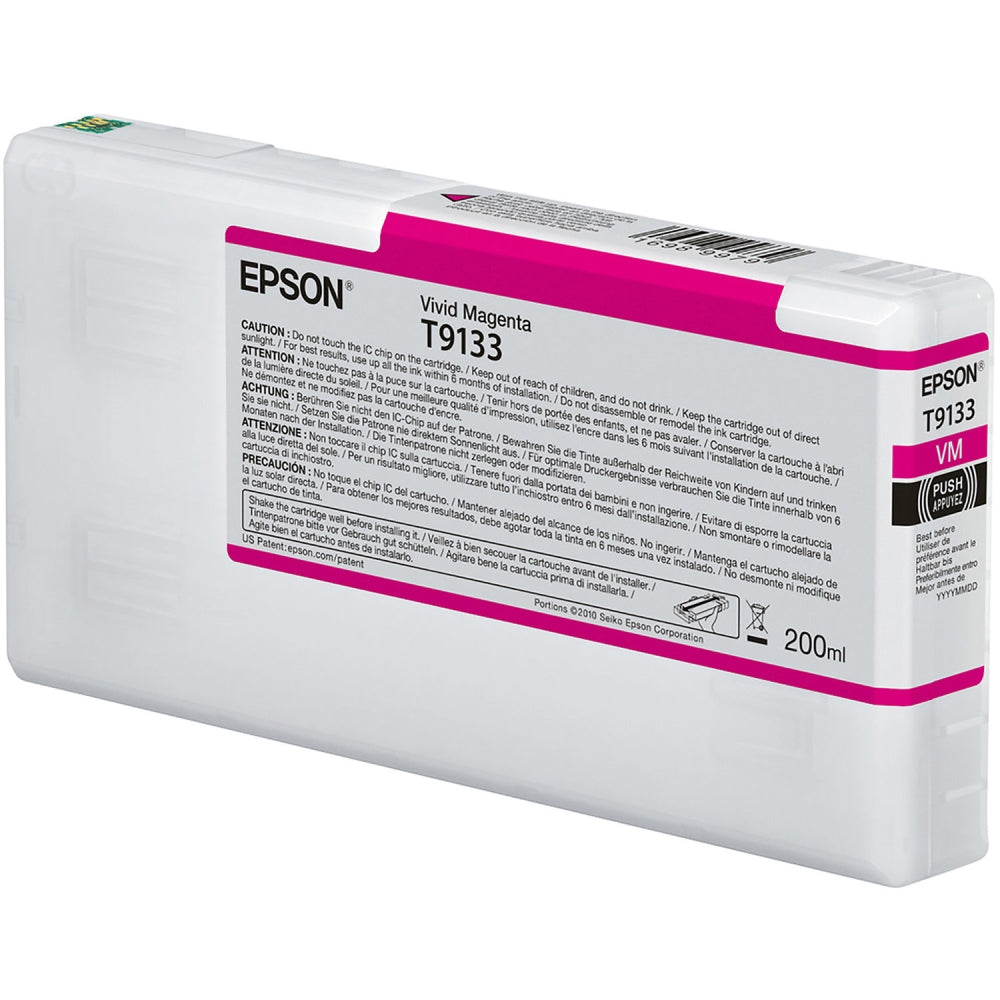 Epson T9133 UltraChrome HDX Vivid Magenta Ink Cartridge | 200 mL