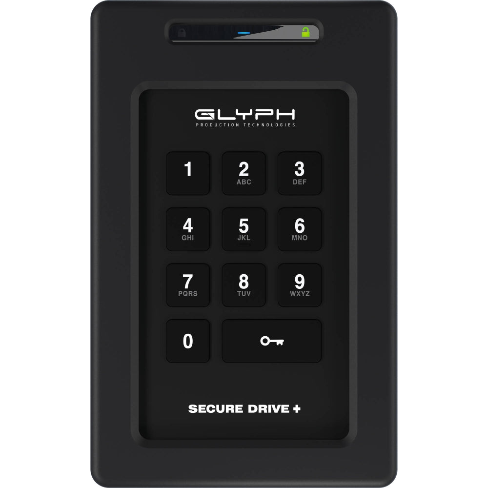 Glyph Technologies 4TB SecureDrive+ Professional External Hard Disk Drive with Keypad