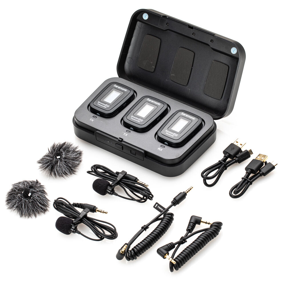 Saramonic Blink 500 Pro B2 2-Person Digital Camera-Mount Wireless Omni Lavalier Microphone System | 2.4 GHz, Black