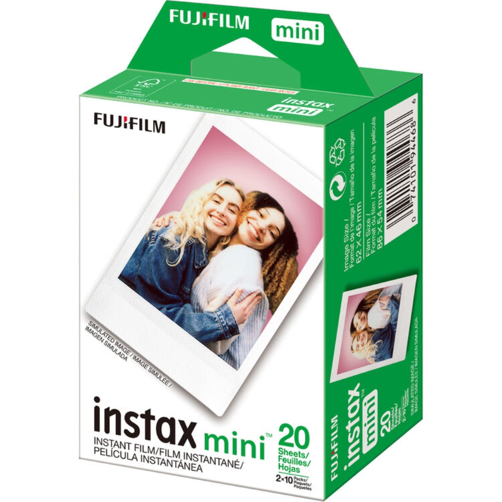 FUJIFILM INSTAX MINI EVO Limited Edition Hybrid Instant Camera | Titanium Gold with INSTAX Mini Instant Film | 40 Exposures + Instax Mini Album, Borders, Stickers & Clips + Cleaning Cloth (5 Items)