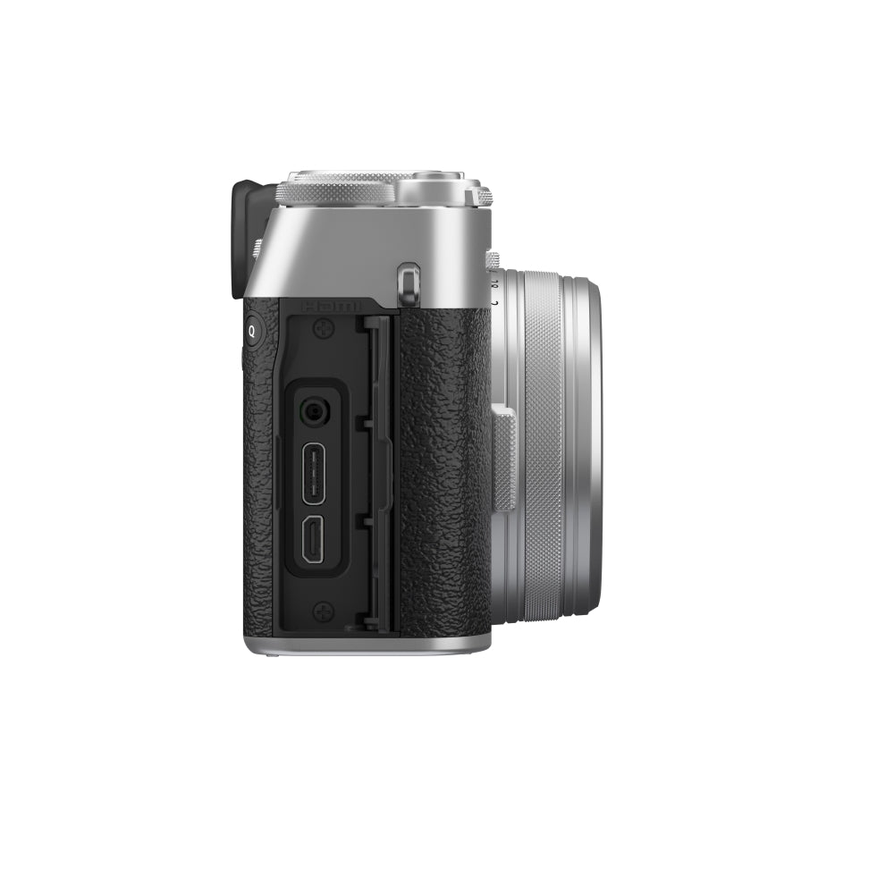 FUJIFILM X100VI Digital Camera | Silver Bundled with 64GB Memory Card + iT30Pro F TTL Mini Flash + Cleaning Kit - Blower, Lens Pen, Brush & Case + Cloth (5 Items)