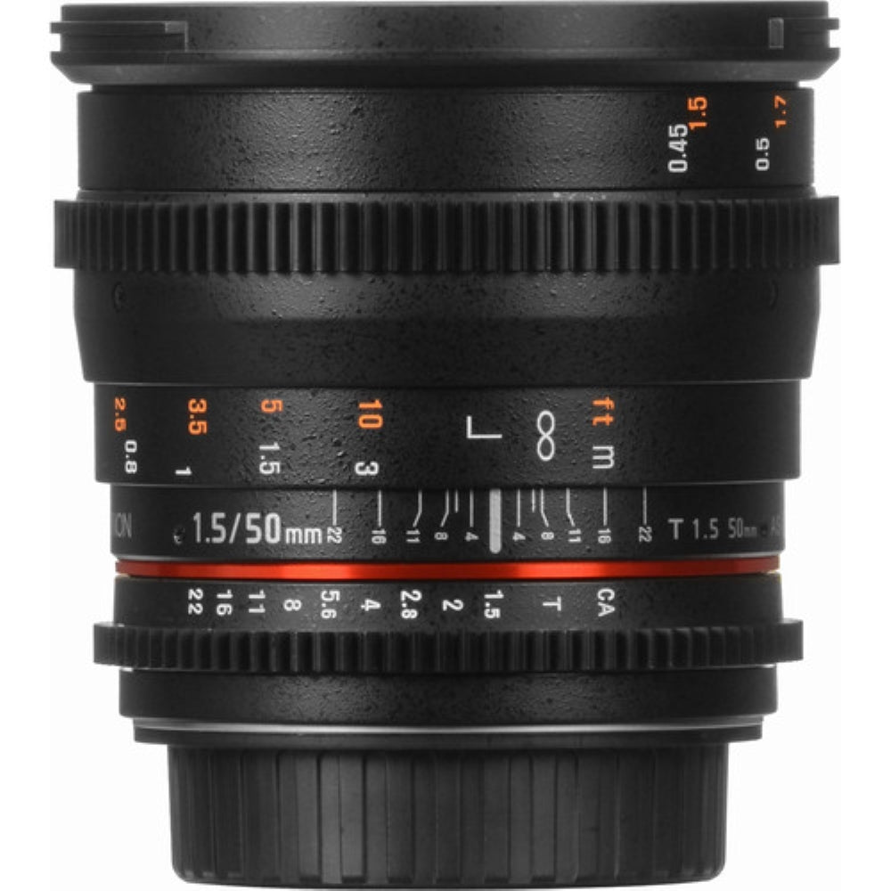 Rokinon 50mm T1.5 AS UMC Cine DS Lens for Canon EF Mount