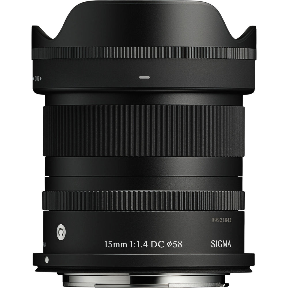 Sigma 15mm f/1.4 DC Contemporary Lens Compatible with Canon RF Mount (APS-C) Bundle with 58mm UV Filter + Lens Cap Keeper + Cleaning Kit (5 Items)