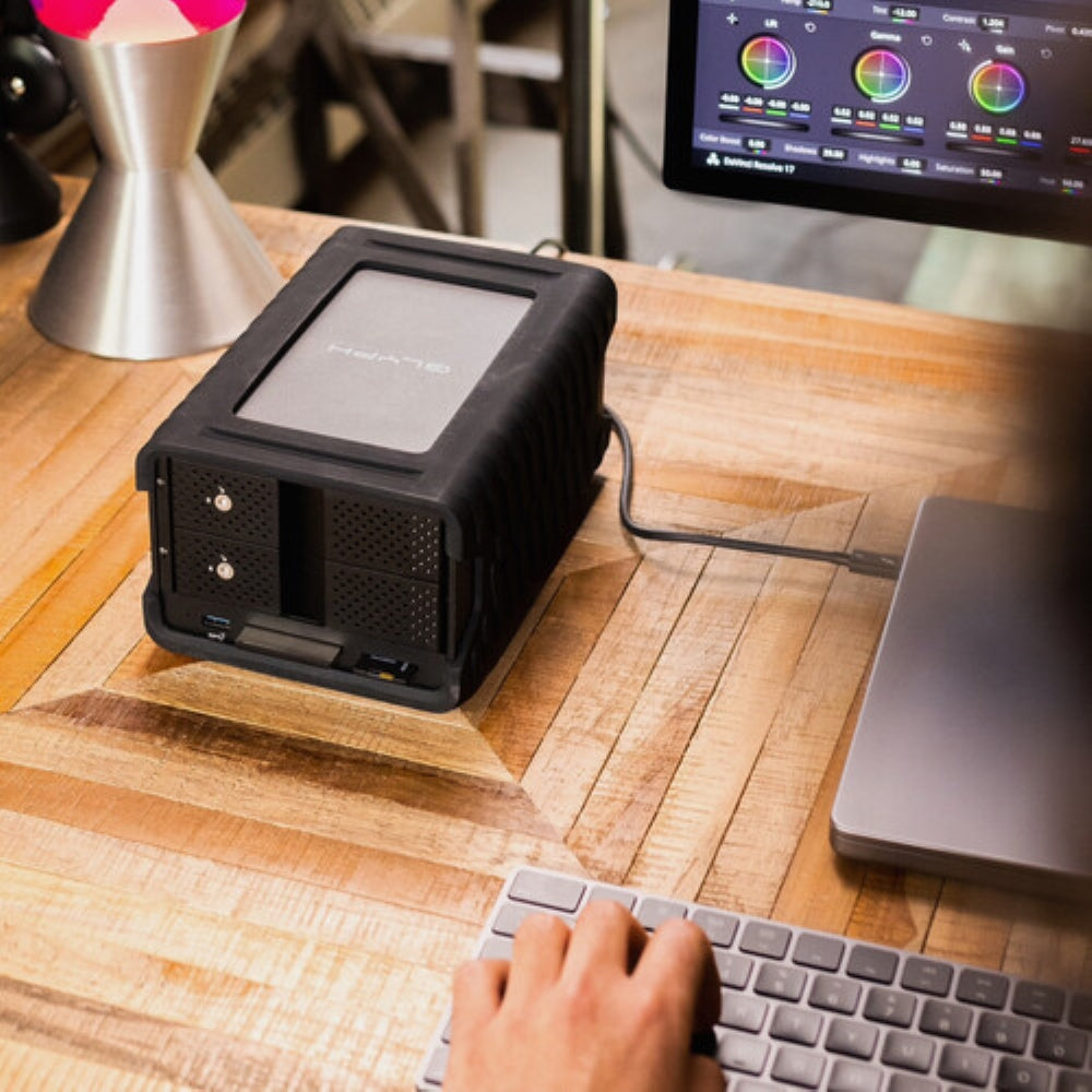 Glyph Technologies 16TB Blackbox PRO RAID 2-Bay RAID Array with Card Reader & USB Hub | 2 x 8TB, USB-C 3.2 Gen 2