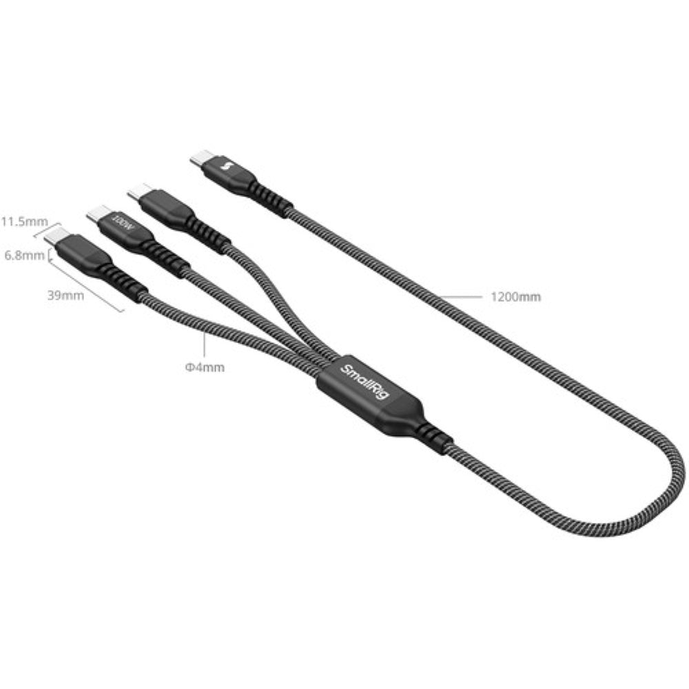 SmallRig 3-in-1 USB-C Power Cable | 3.9'