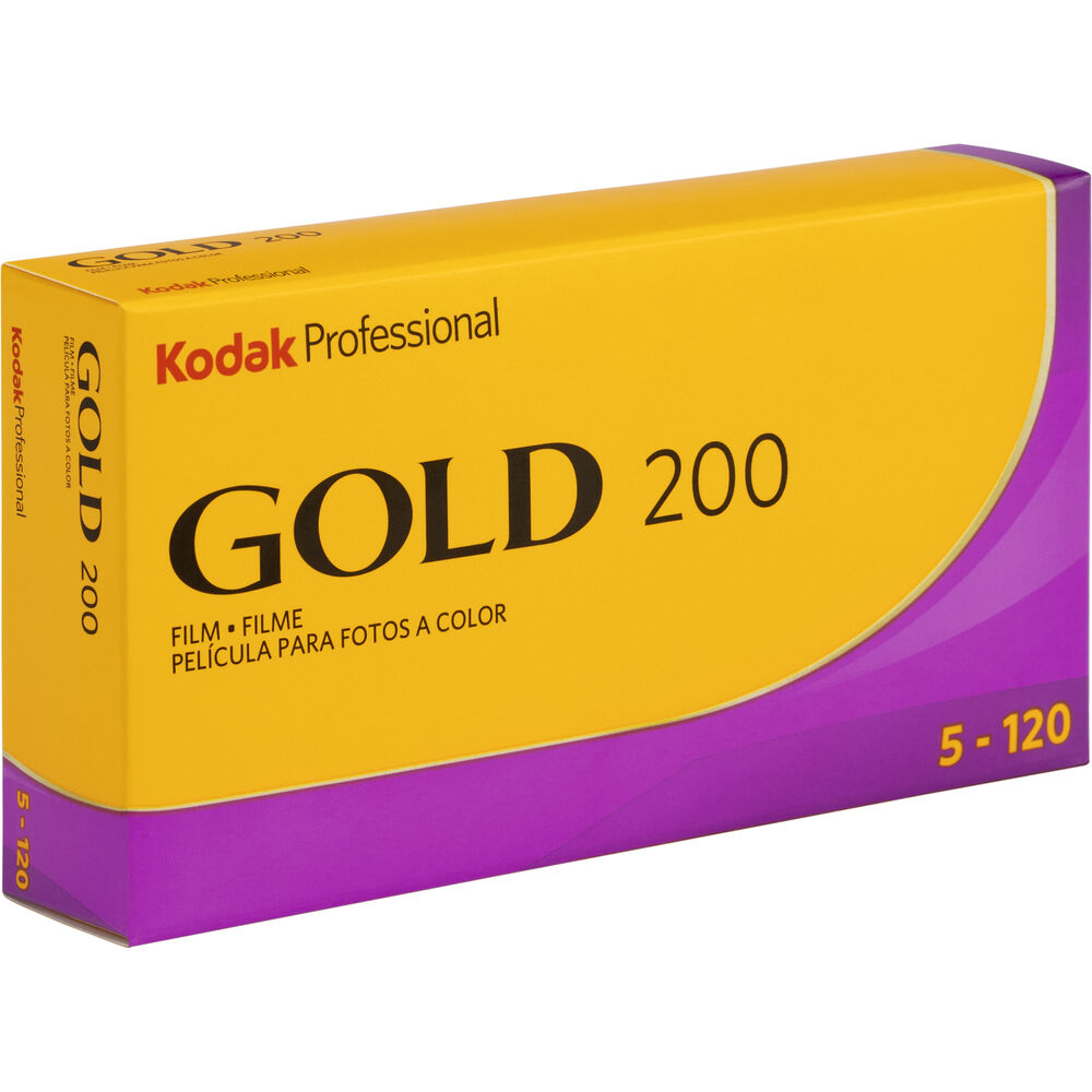 Kodak Professional Gold 200 Color Negative Film | 120 Roll Film, 5-Pack