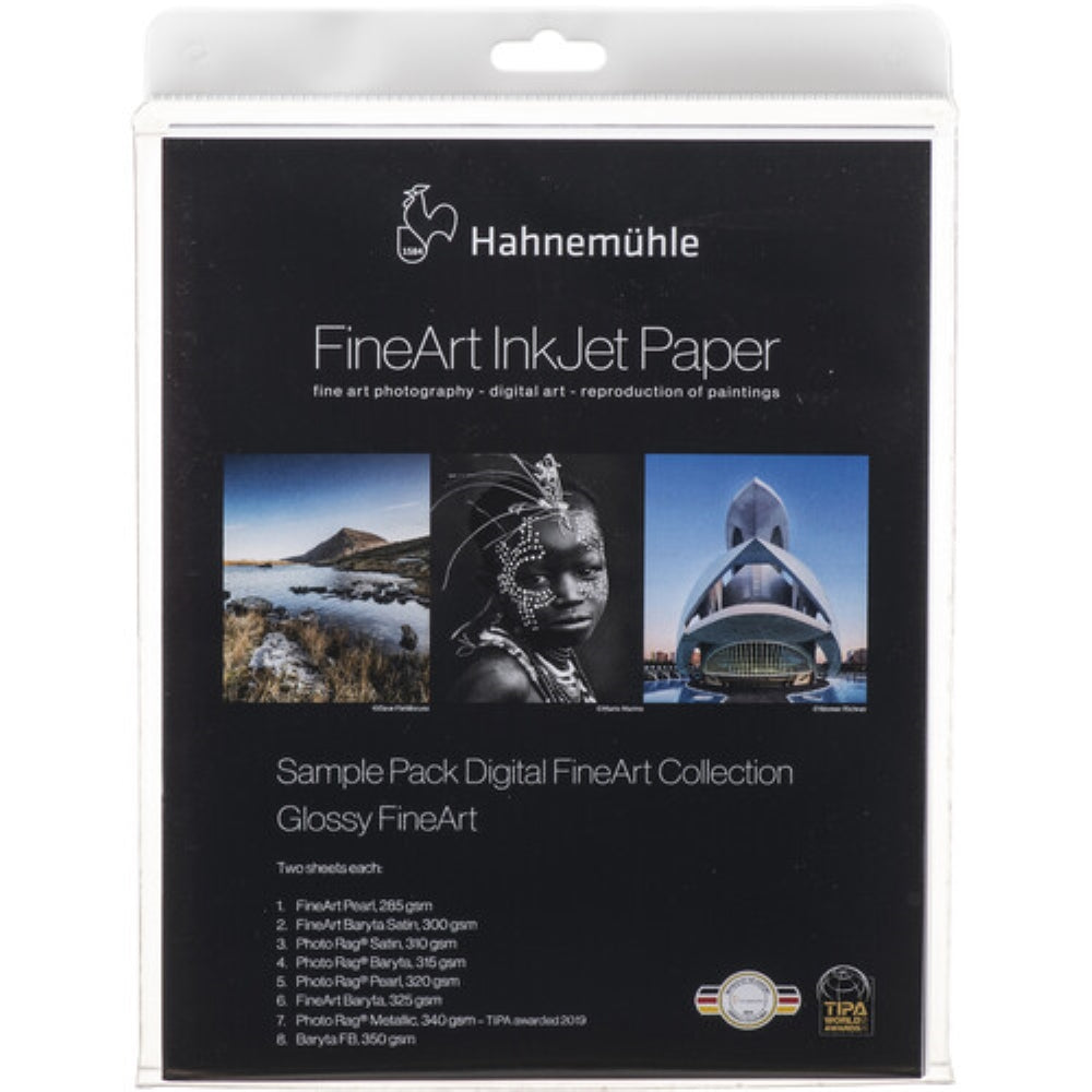 Hahnemühle Glossy FineArt Inkjet Paper Sample Pack | 8.5 x 11", 16 Sheets