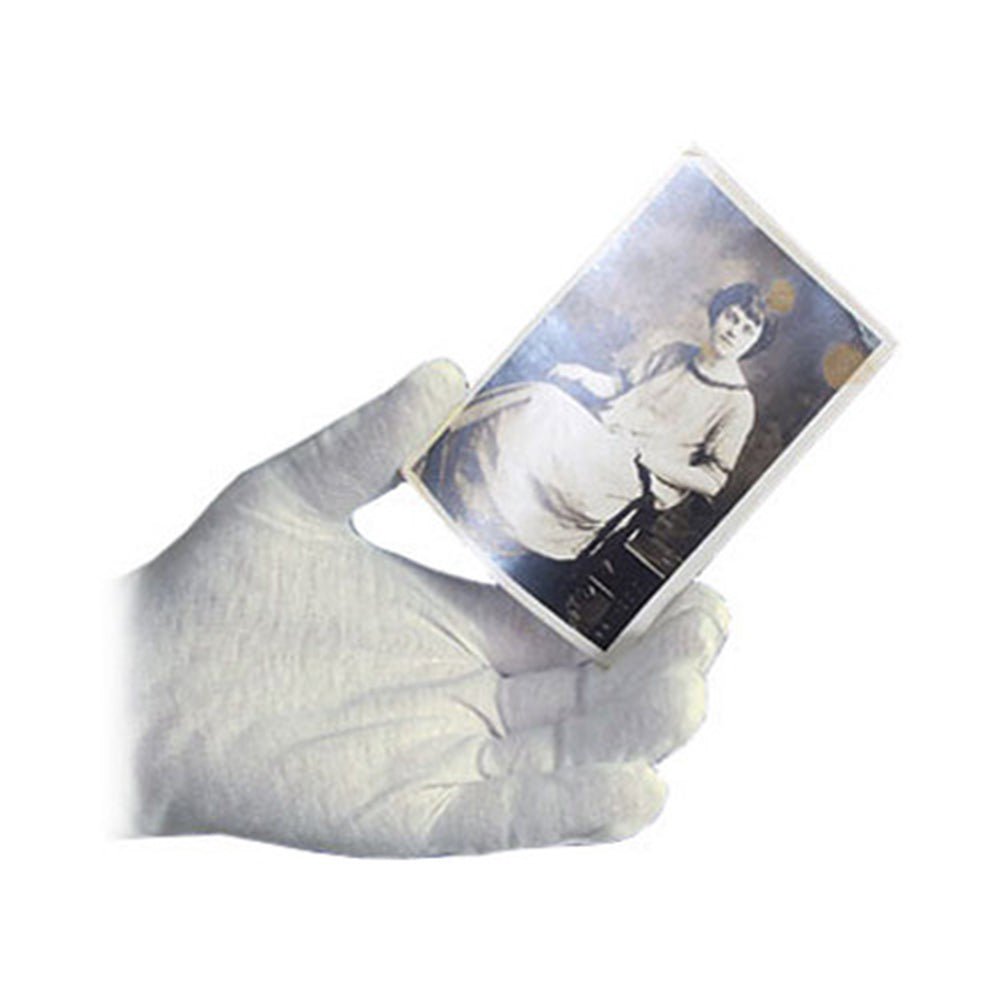 Archival Methods 61-002 White Cotton Gloves | Large - 12 Pairs