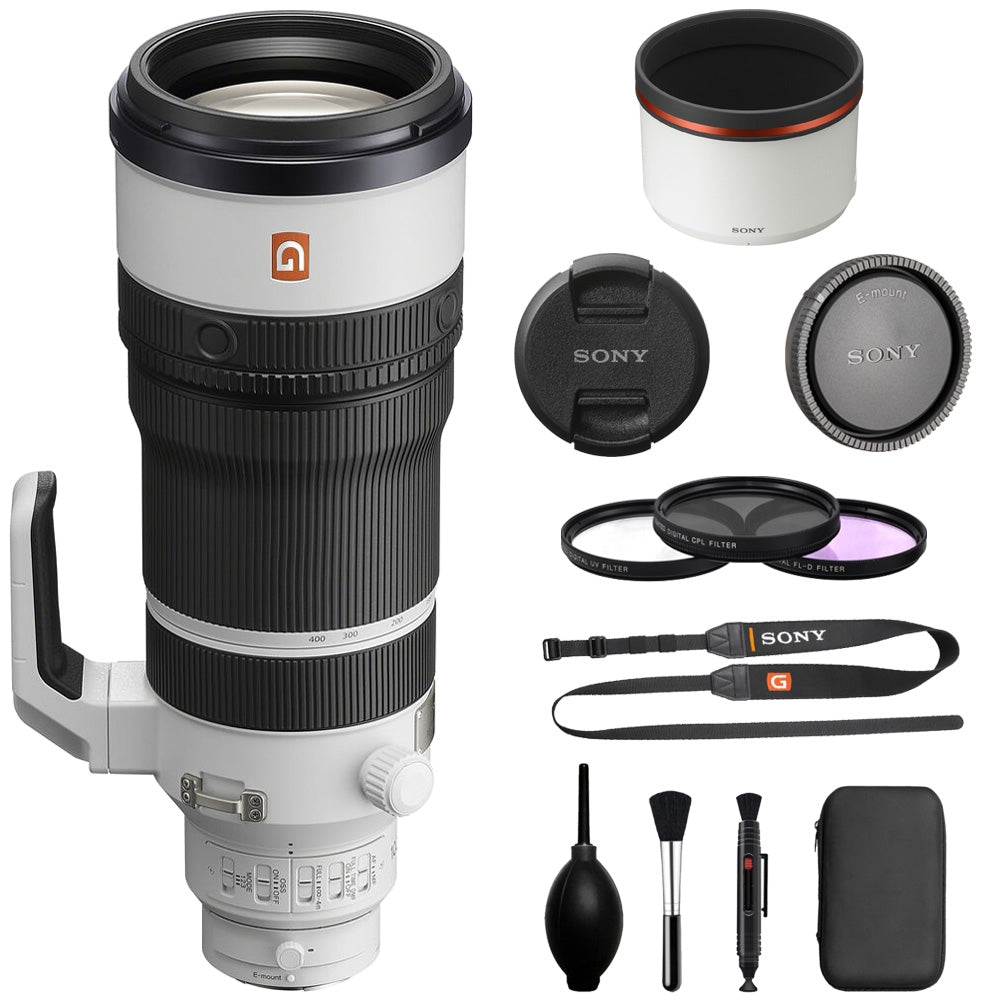 Sony FE 100-400mm f/4.5 GM OSS Lens Bundle with 95mm Filter Set + Deluxe Cleaning Kit - Blower, Lens Pen, Brush & Case + Microfiber Cleaning Cloth