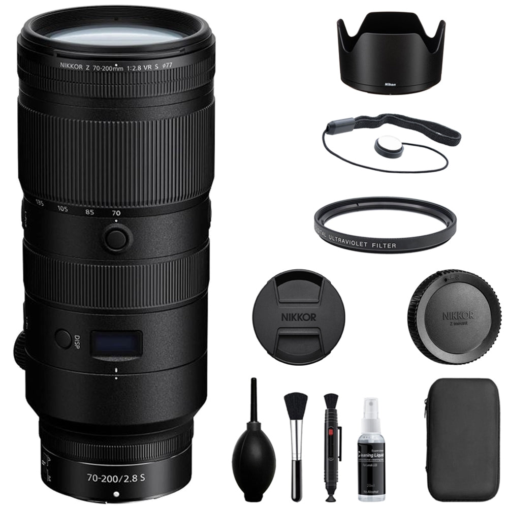 Nikon NIKKOR Z 70-200mm f/2.8 VR S Lens Compatible with Nikon Z-Mount (Full Frame) Bundled with UV Filter + Lens Cap Keeper + Cleaning Kit + Cleaning Cloth (5 Items)