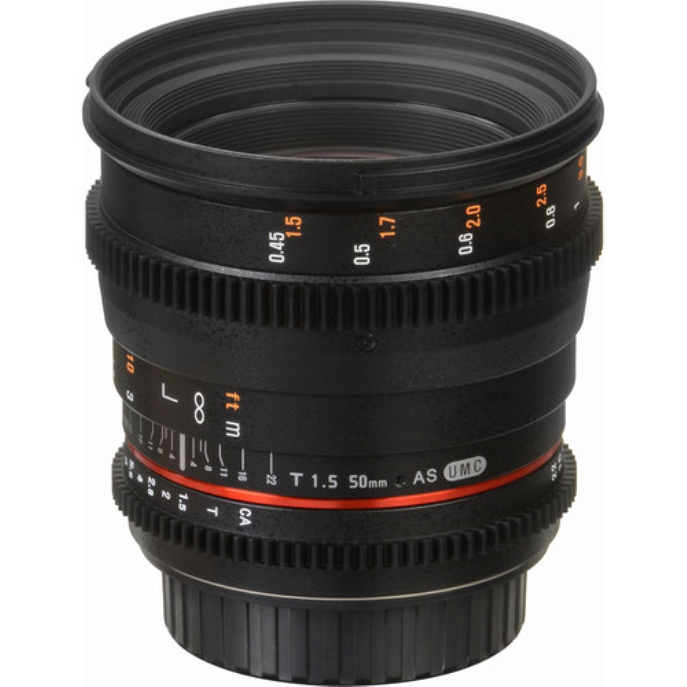 Rokinon 50mm T1.5 AS UMC Cine DS Lens for Canon EF Mount