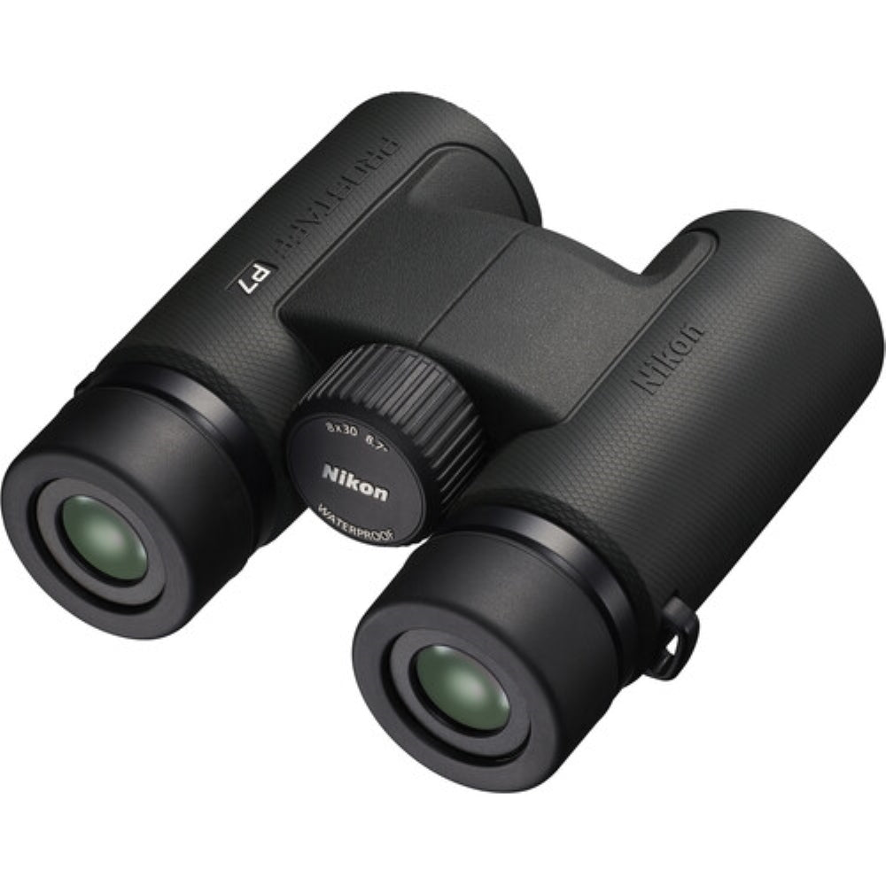 Nikon PROSTAFF P7 8x30 Binoculars Bundled with Harness Strap + Deluxe Cleaning Kit + Smartphone to Binocular adapter + Microfiber Cleaning Cloth (5 Items)