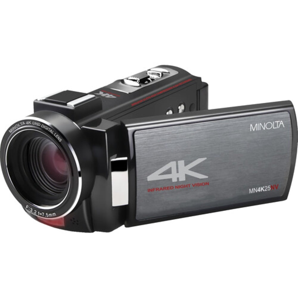 MINOLTA MN4K25NV 4K Ultra HD / 30 MP Night Vision Camcorder | Black