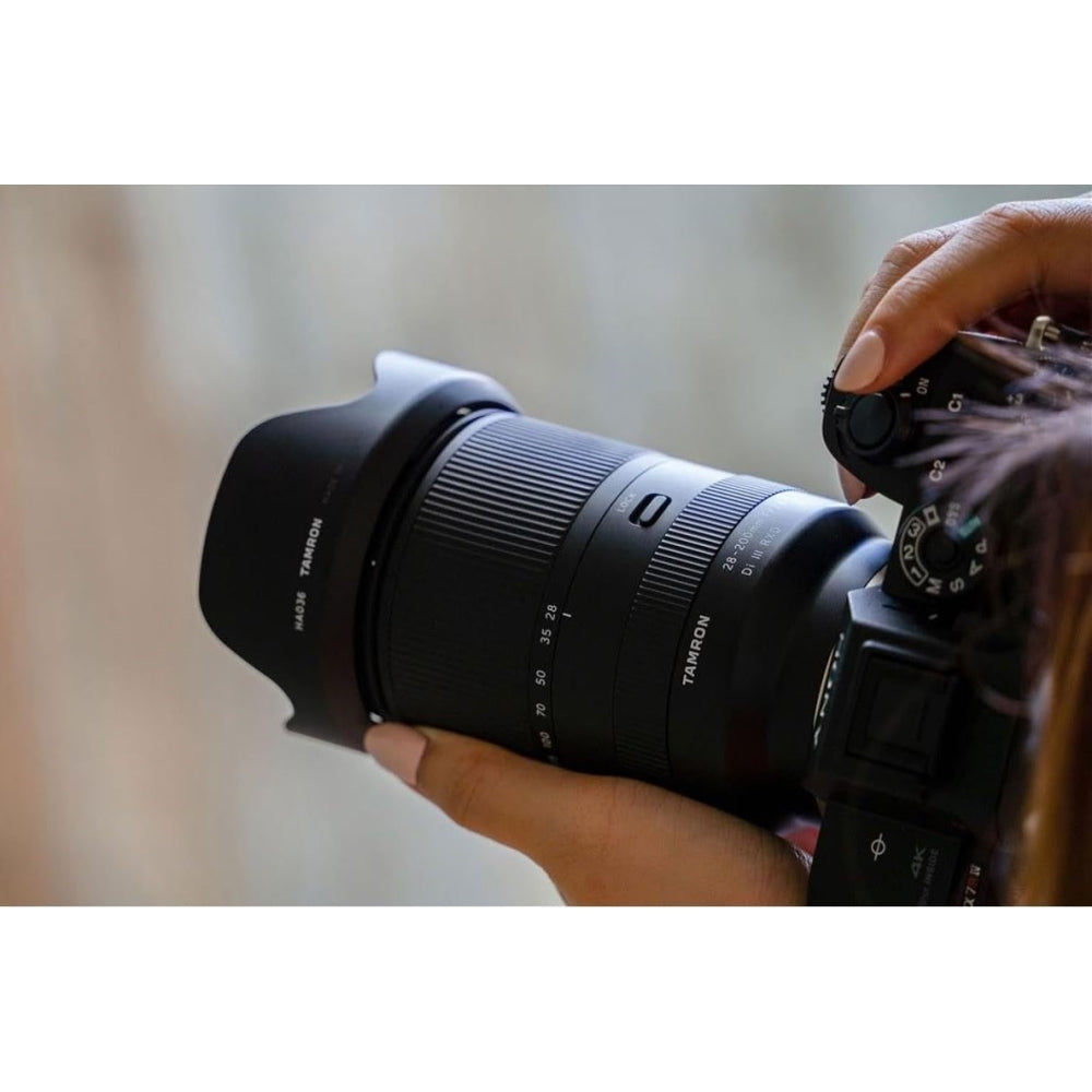Tamron 28-200mm f/2.8-5.6 Di III RXD Compatible with E Mount (Full Frame) Bundle with Tiffen Filter Set + Lens Cap Keeper + Cleaning Kit + Cleaning Cloth (5 Items)