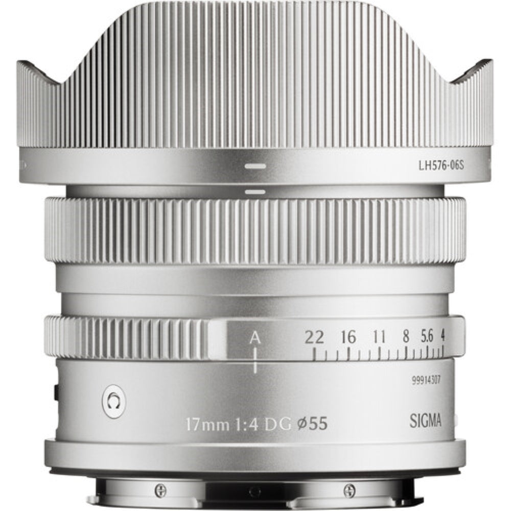 Sigma 17mm f/4 DG Contemporary Lens Compatible with L-Mount (Full Frame) Silver Bundle with 55mm UV Filter + Lens Cap Keeper + Cleaning Kit + Cleaning Cloth (5 Items)