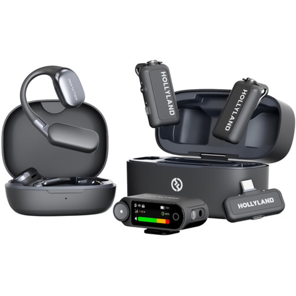 Hollyland LARK MAX 2 Ultimate Combo 2-Person Wireless Microphone System for Cameras and Mobile Devices | Space Gray, 2.4 GHz