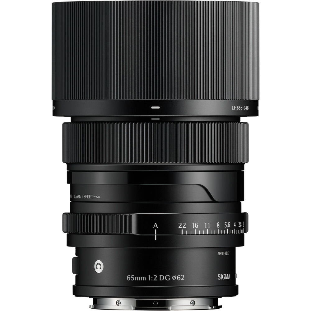 Sigma 65mm f/2 DG Contemporary Lens Compatible with L-Mount (Full Frame) Black Bundle with 62mm UV Filter + Lens Cap Keeper + Cleaning Kit + Cleaning Cloth (5 Items)