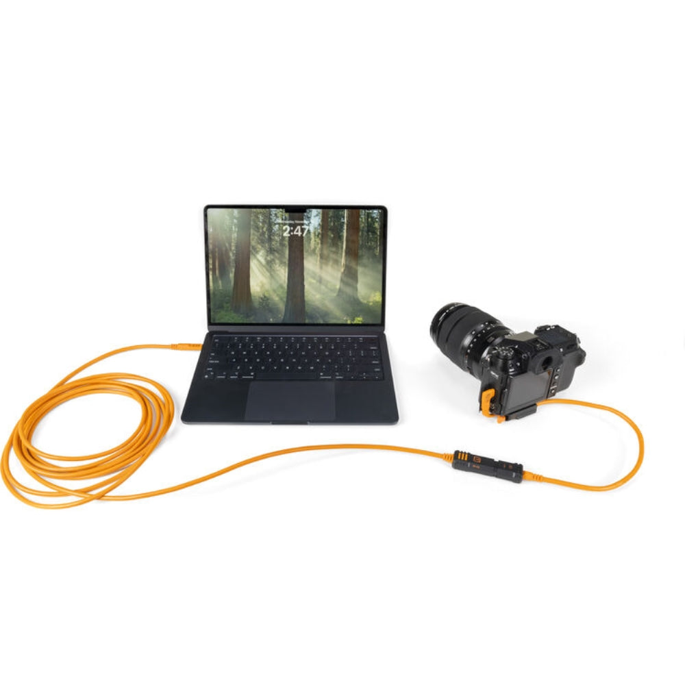 Tether Tools TetherPro Optima 10G TetherBoost Locking USB-C Extension Cable | 16', Non-Reflective Black