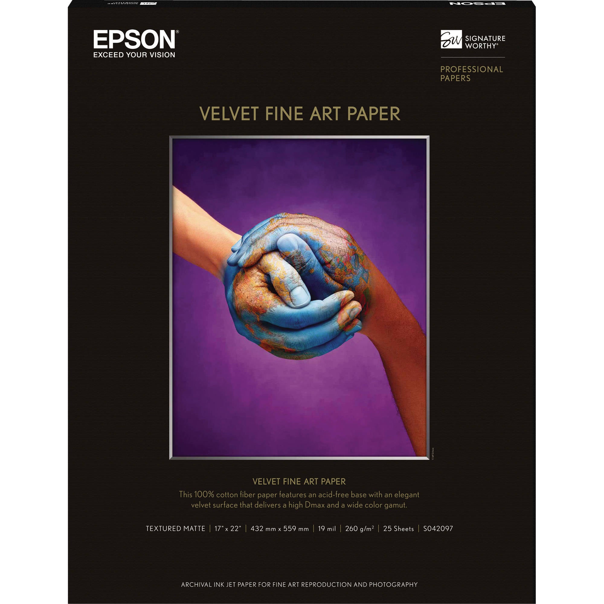 Epson Velvet Fine Art Paper | 17 x 22", 25 Sheets