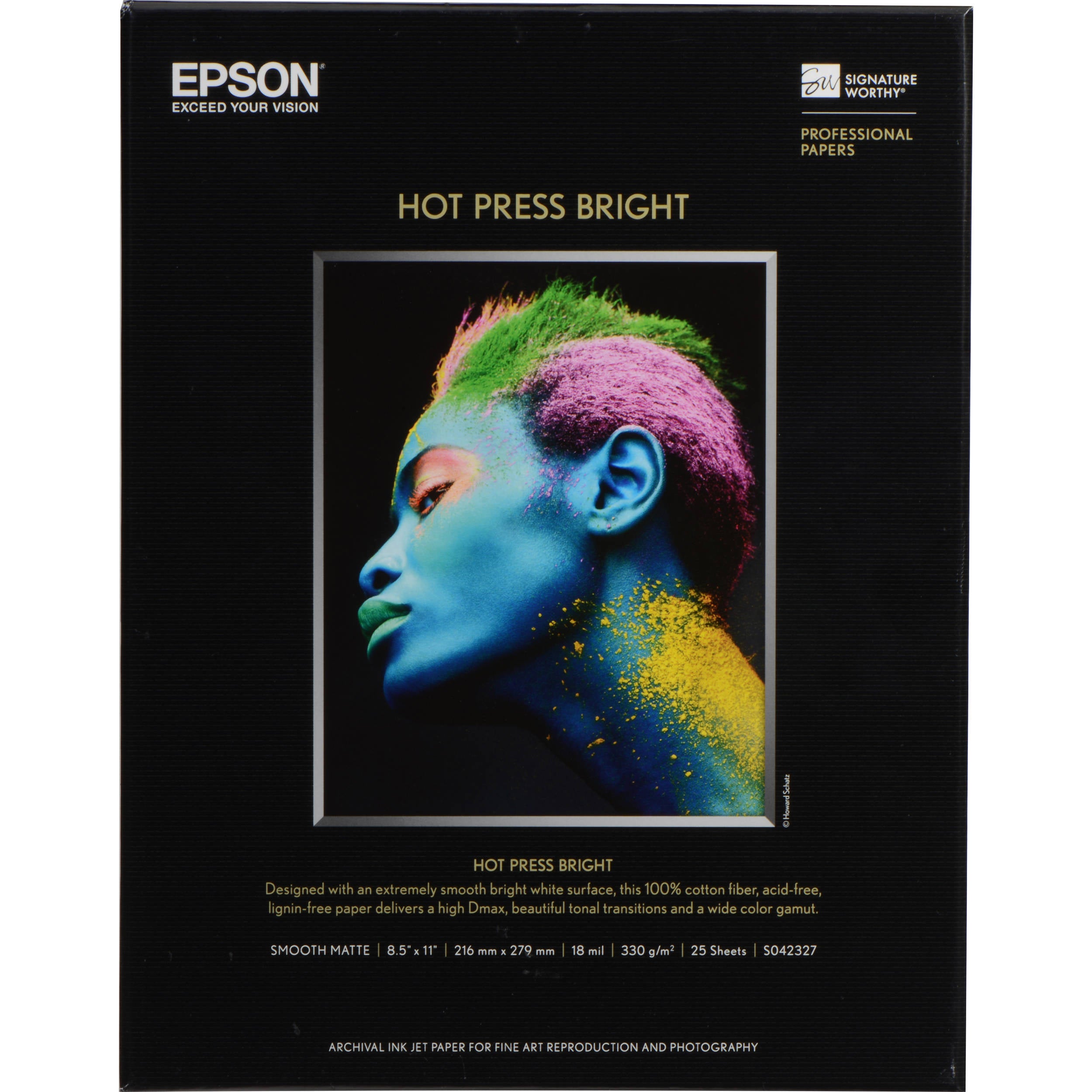 Epson Hot Press Bright Paper | 8.5 x 11", 25 Sheets **OPEN BOX**