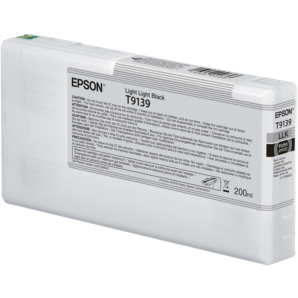 Epson T9139 UltraChrome HDX Light Light Black Ink Cartridge | 200 mL