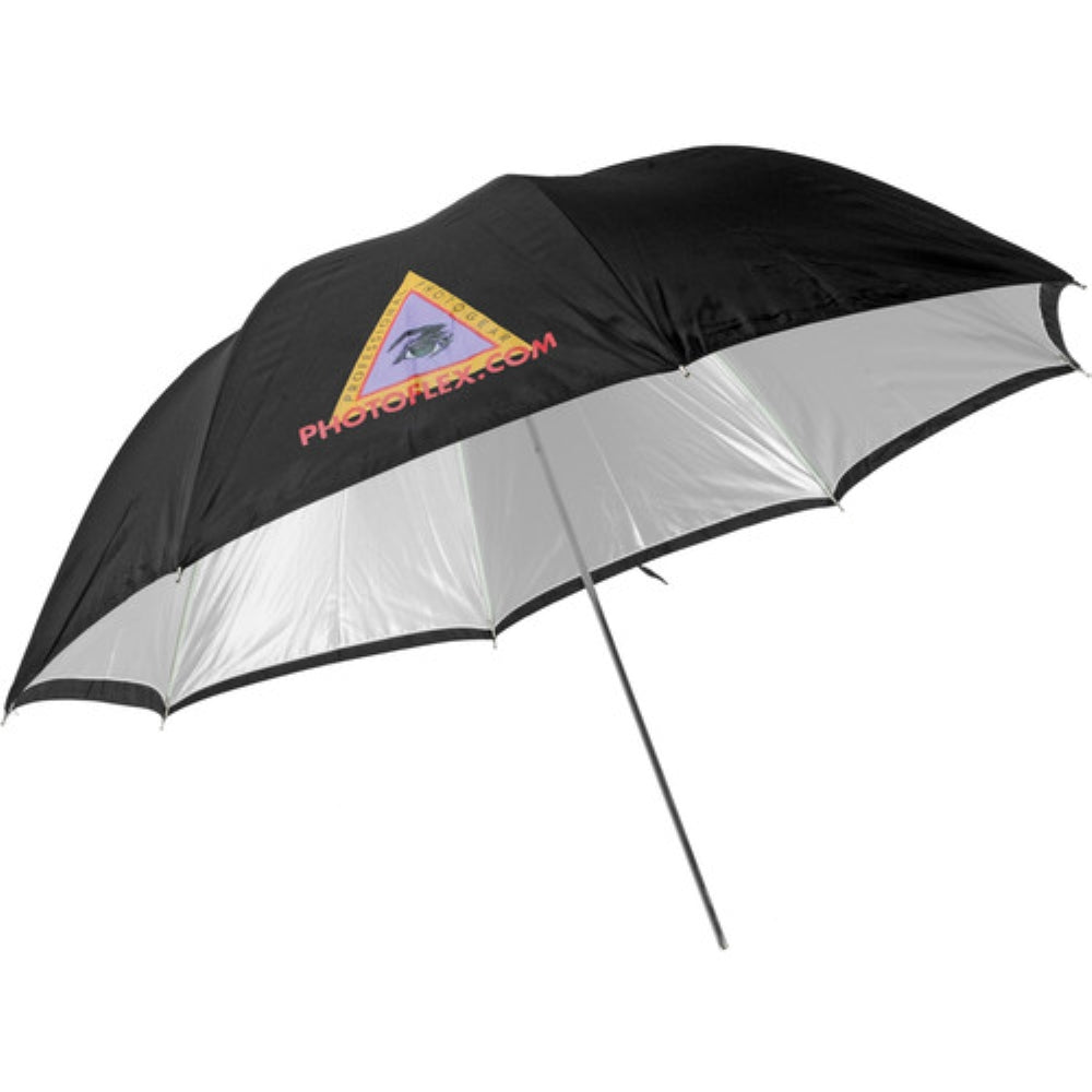 Photoflex Convertible Umbrella | White Satin with Removable Black Cover, 30"