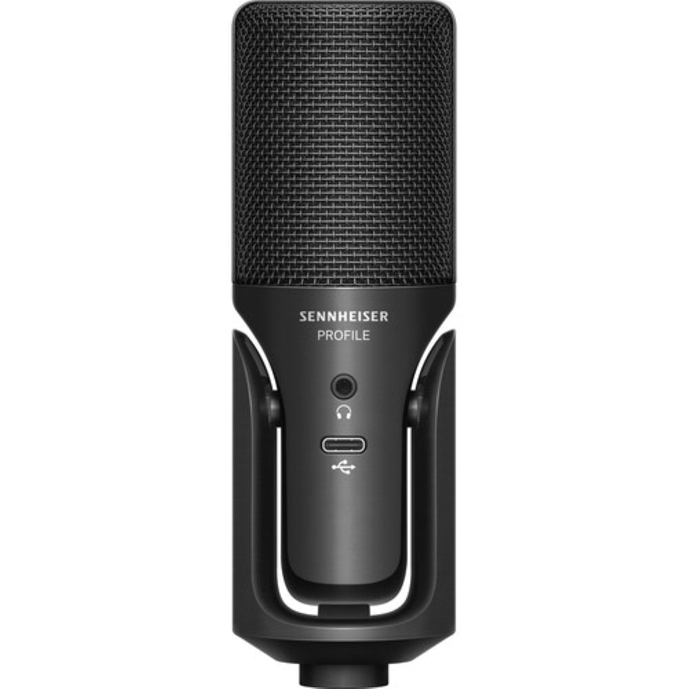 Sennheiser Profile USB Condenser Microphone Streaming Set with Boom Arm Bundle with Studio Headphones + U-Shaped Pop Filter + Cleaning Cloth (4 Items)