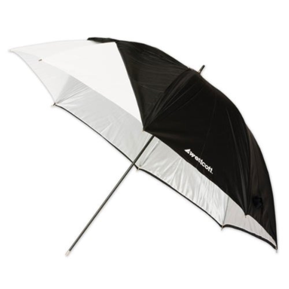 Westcott White Satin Umbrella with Removable Black Cover | 45"