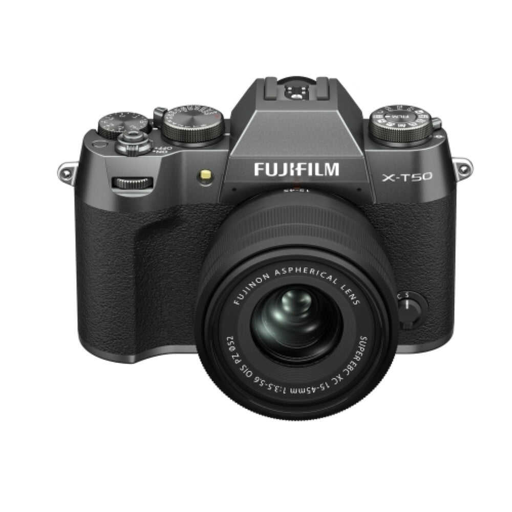 Fujifilm X-T50 Mirrorless Camera w/ XC 15-45mm f/3.5-5.6 OIS PZ Lens | Charcoal Silver