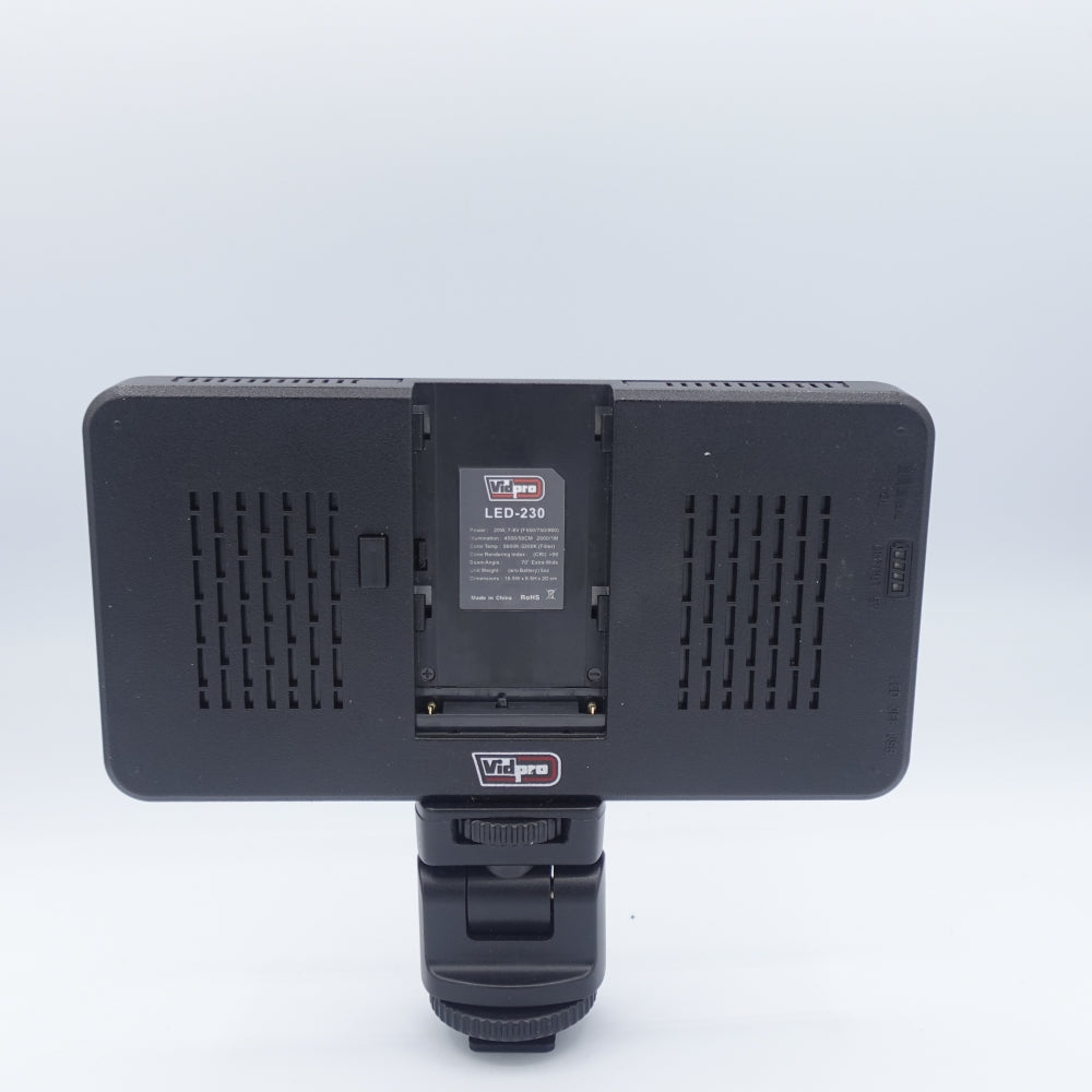 Used VidPro LED-230 On-Camera Video Light | Black | U9