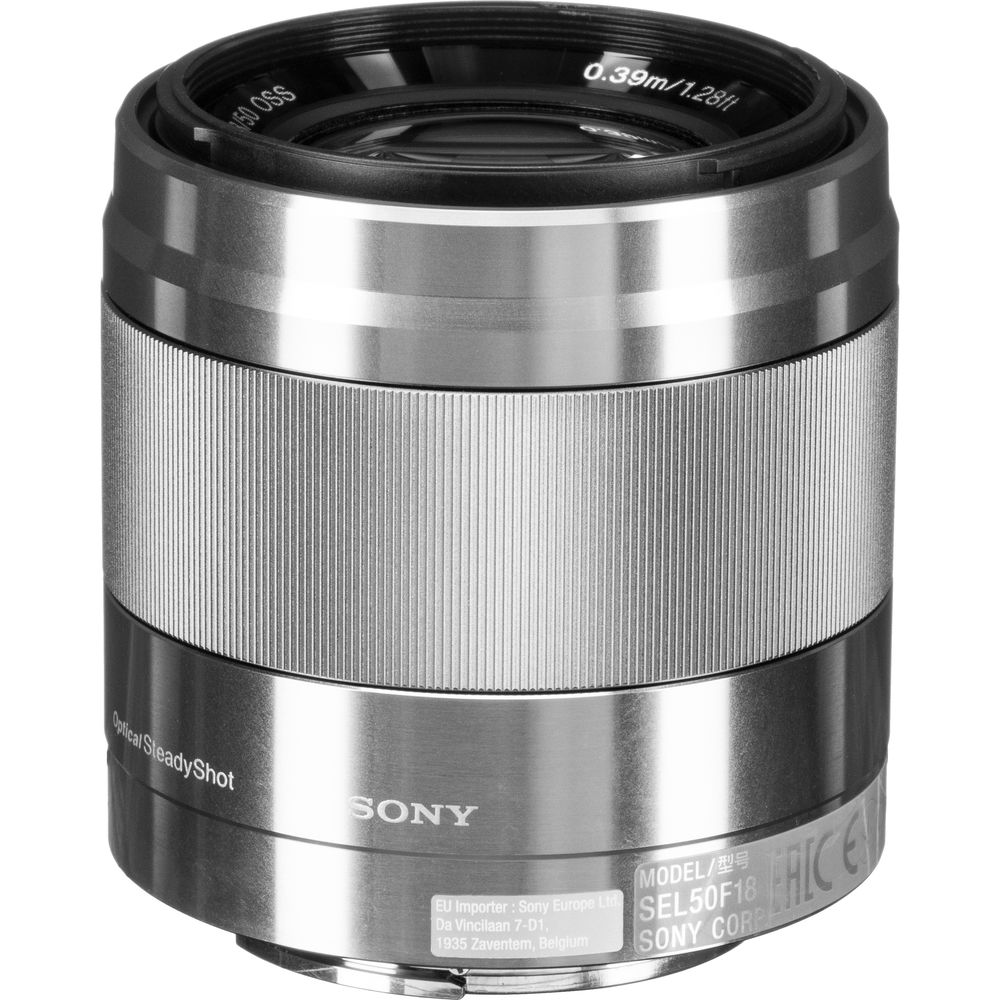 Sony E 50mm f/1.8 OSS Lens | Silver