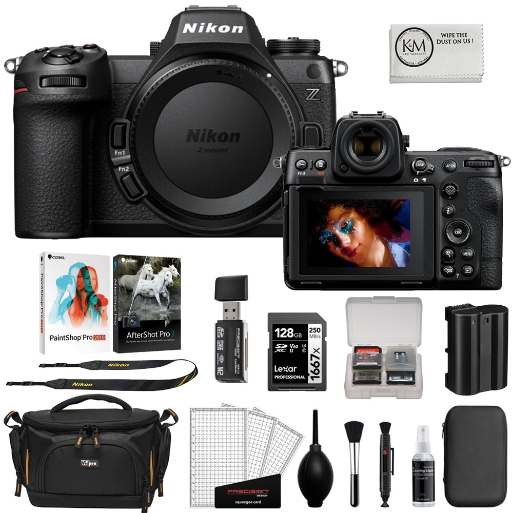 Nikon Z6 III Mirrorless Camera Bundle with 128GB Memory Card + Corel Photo Bundle + Battery + Camera Bag + Cleaning Kit + Cleaning Cloth (10 Items)