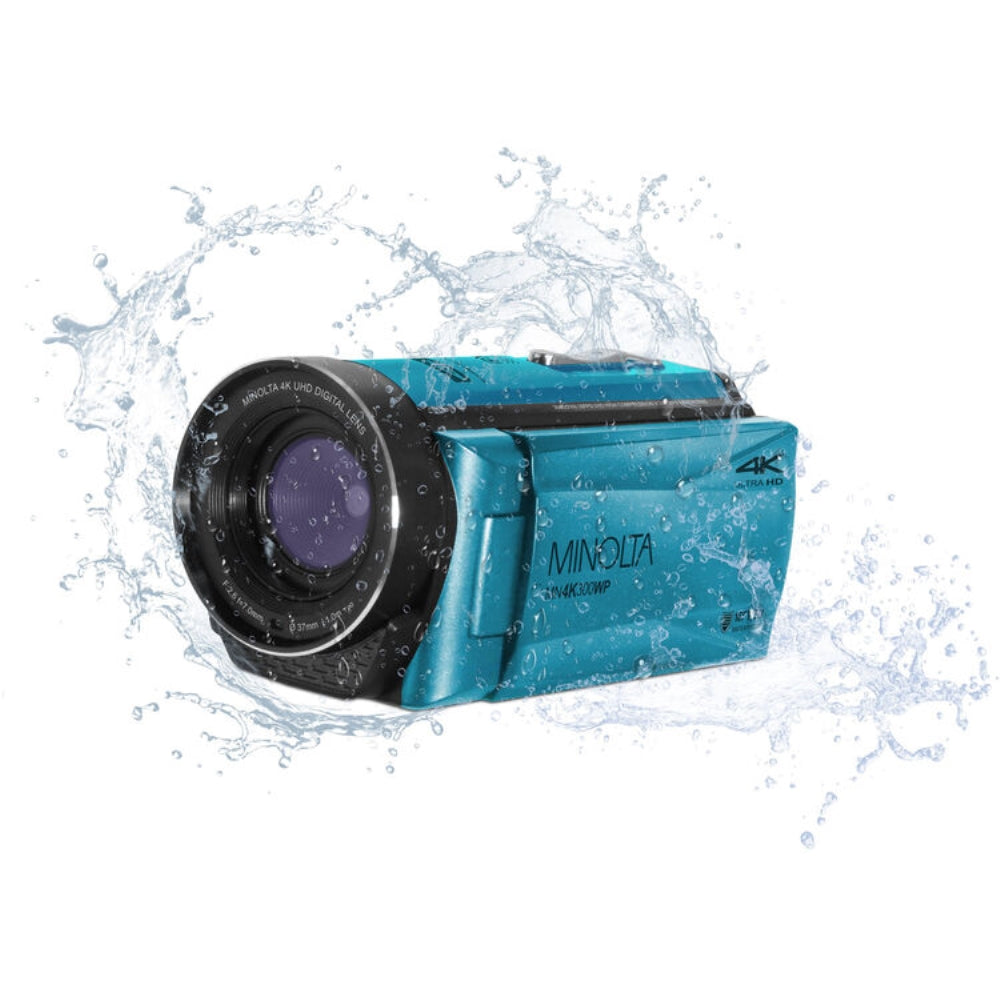 Minolta MN4K300WP UHD 4K Waterproof Camera | Blue
