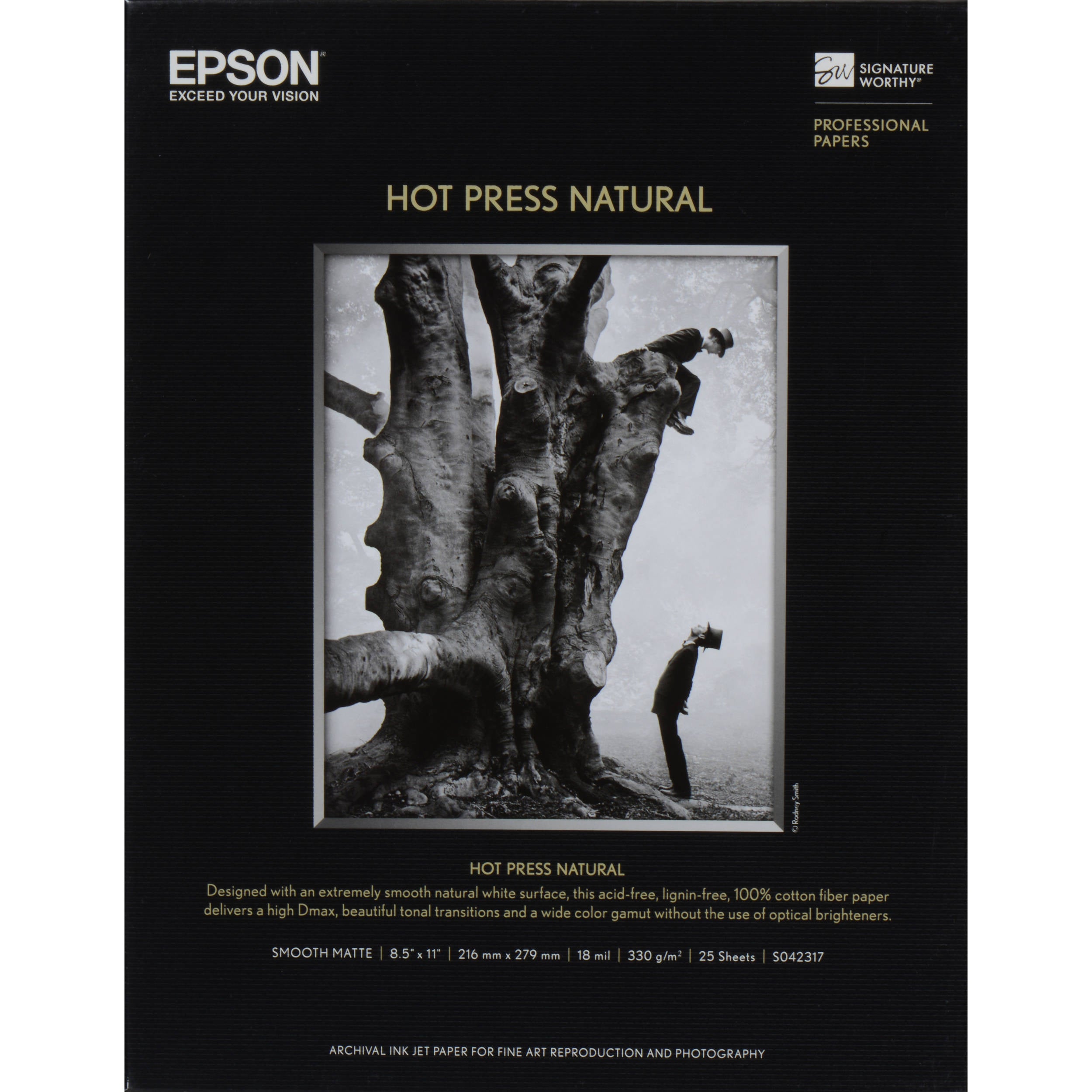 Epson Hot Press Natural Paper | 8.5 x 11", 25 Sheets