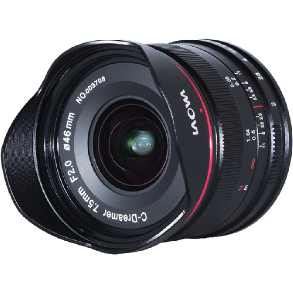 Laowa 7.5mm f/2 MFT Lens for Micro Four Thirds | Ultralight Version, Black