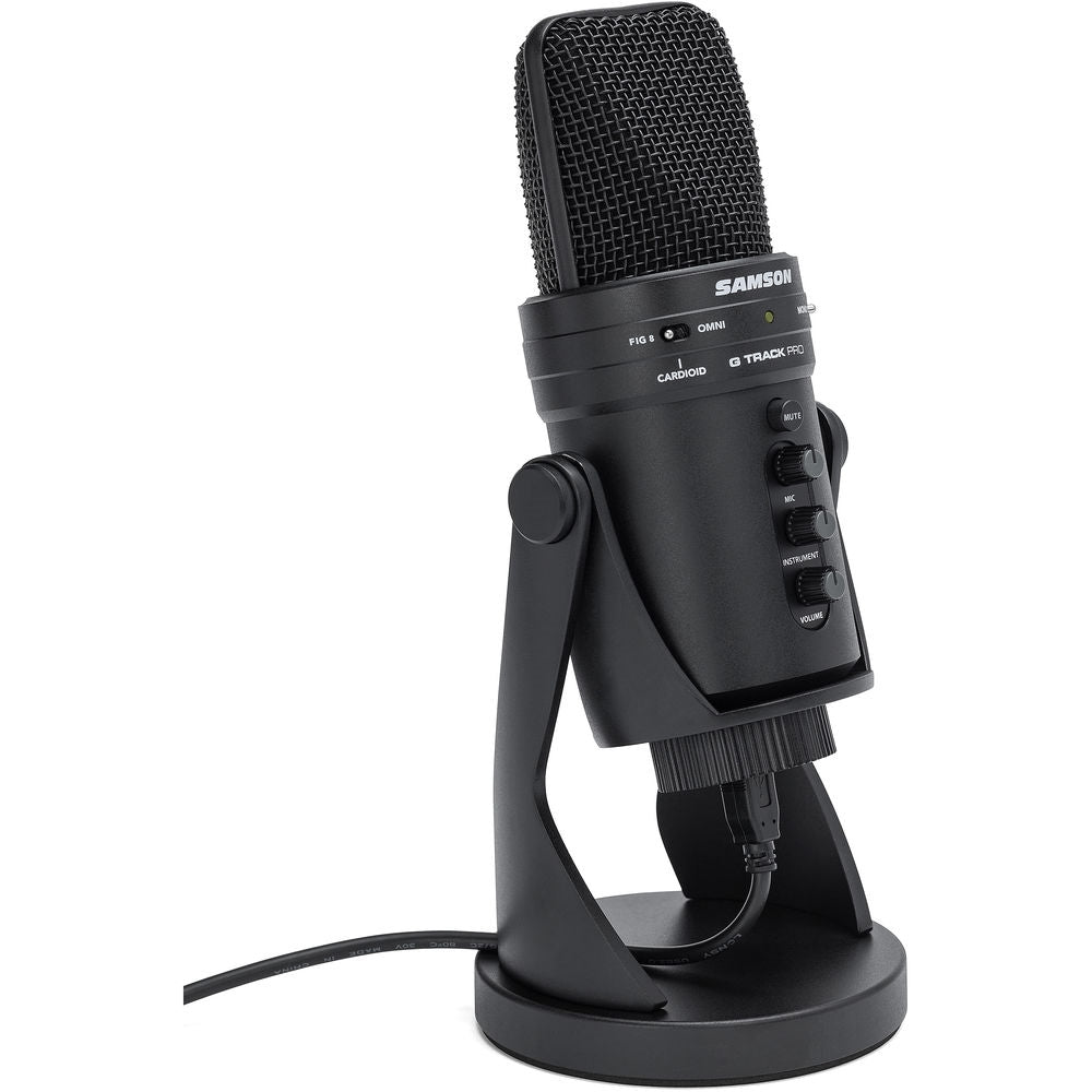 Samson G-Track Pro USB Microphone with Built-In Audio Interface | Black