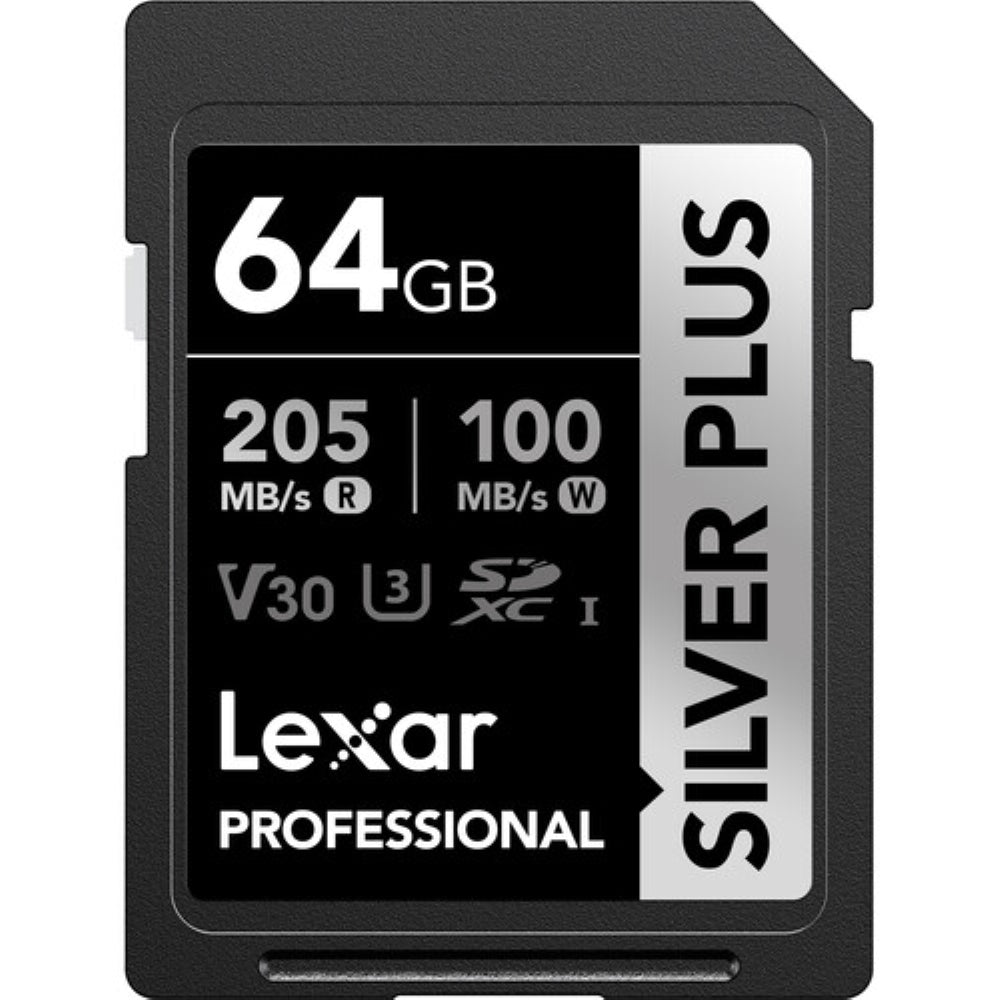 Lexar 64GB Professional SILVER PLUS UHS-I SDXC Memory Card