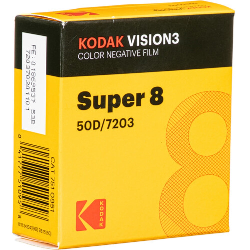 Kodak VISION3 50D Color Negative Film #7203 | Super 8, 50' Roll