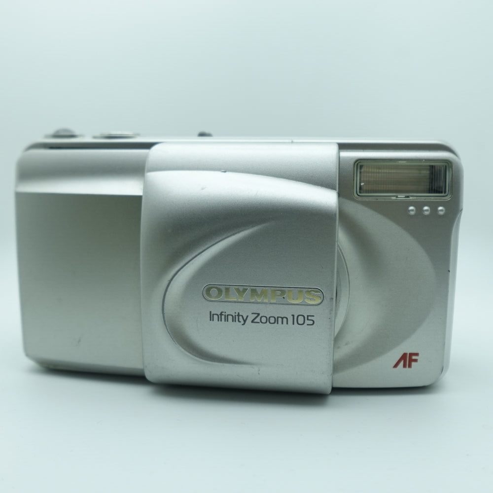 Used Olympus Infinity Zoom 105 35mm Point and Shoot Camera | Silver | U8