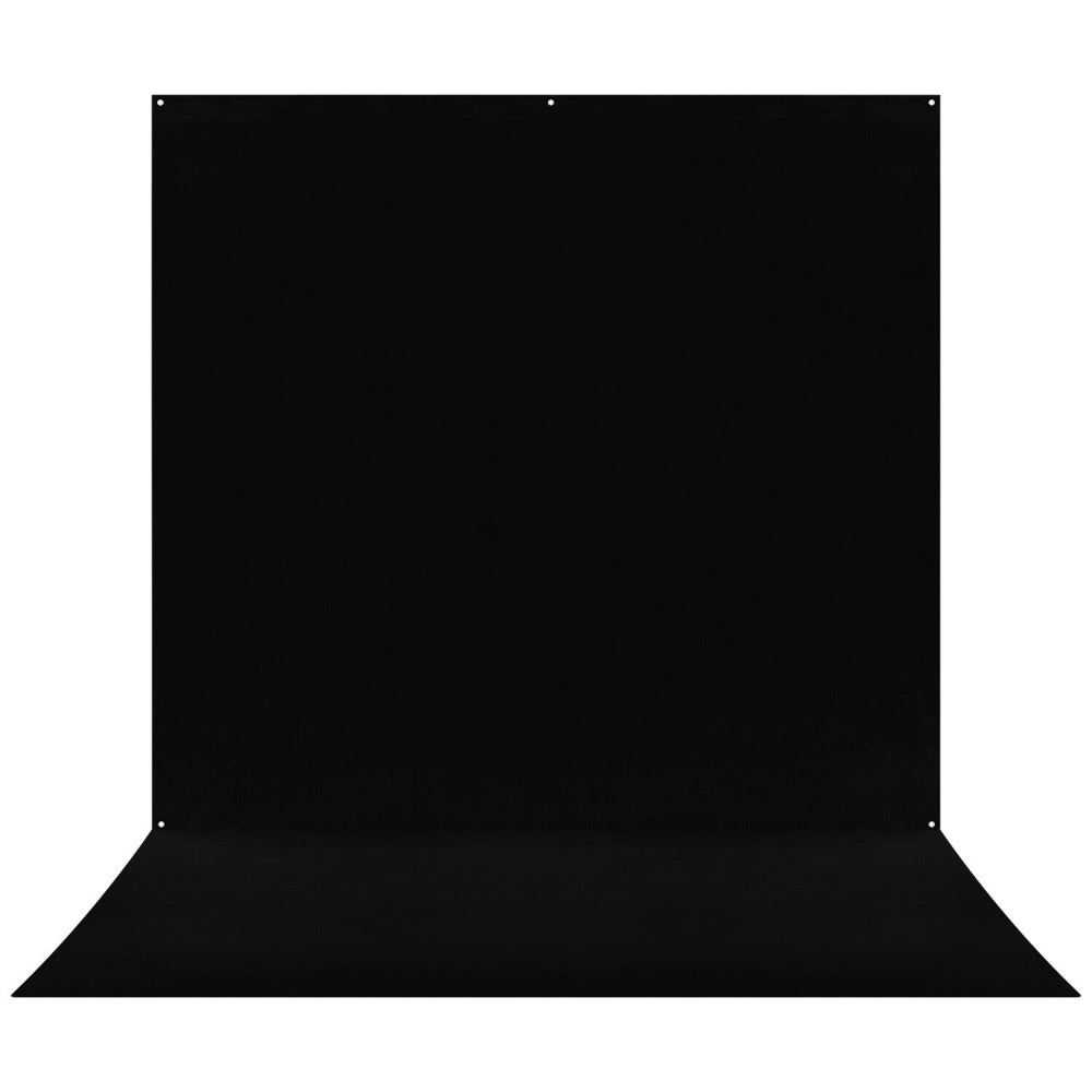 Westcott X-Drop Pro Wrinkle-Resistant Backdrop Sweep | Rich Black, 8 x 13'