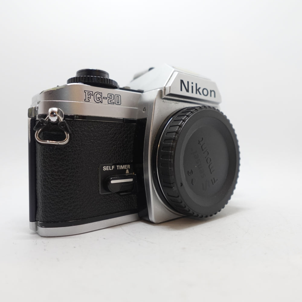 Used Nikon FG-20 35mm SLR Camera Body | Chrome | U8
