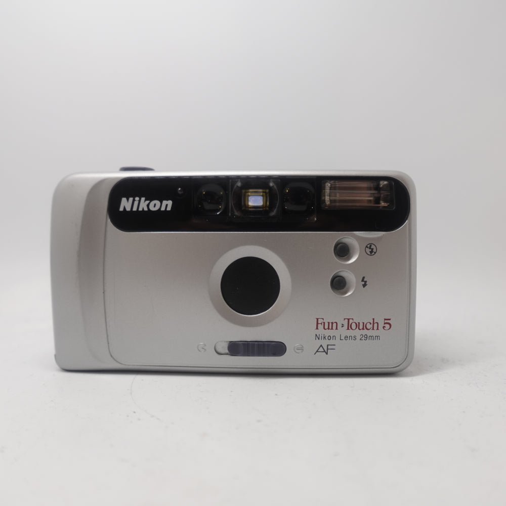 Used Nikon Fun Touch 5 AF 35mm Point and Shoot Camera | Grey | U9+