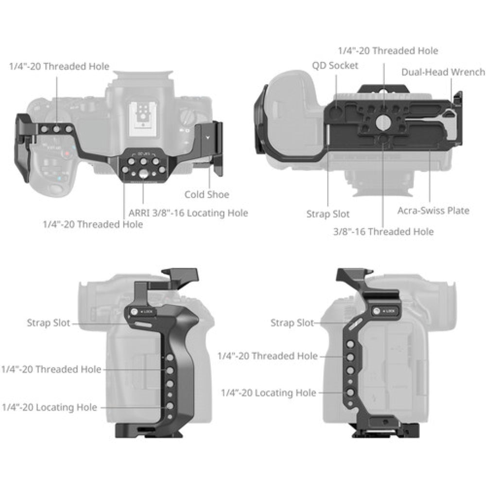 SmallRig Camera Cage for Canon EOS R5 Mark II
