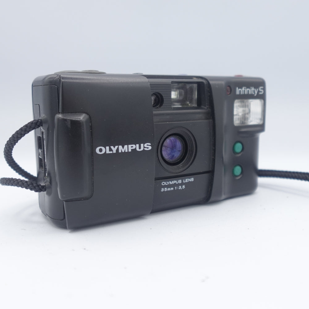 Used Olympus Infinity S 35mm Point and Shoot Camera | Black | U7