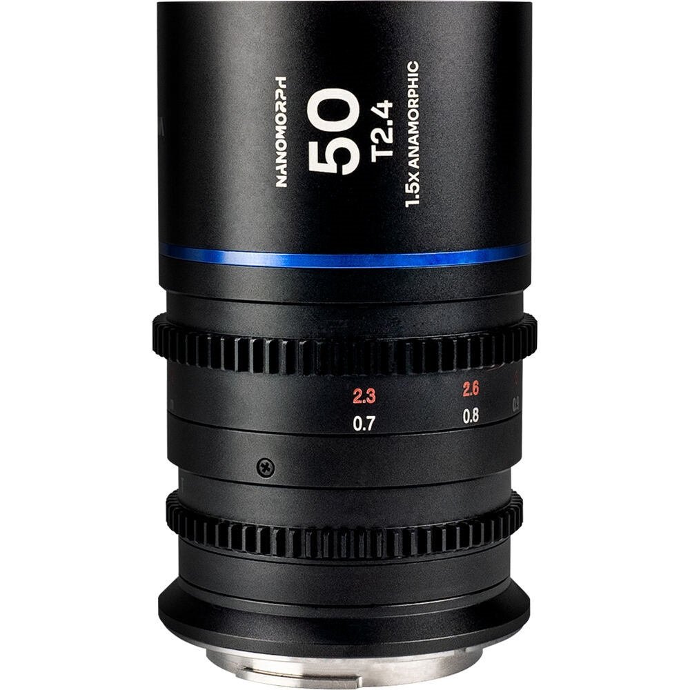 Venus Optics Laowa Nanomorph 50mm T2.4 1.5x S35 Anamorphic Lens | MFT Mount, Blue Flare