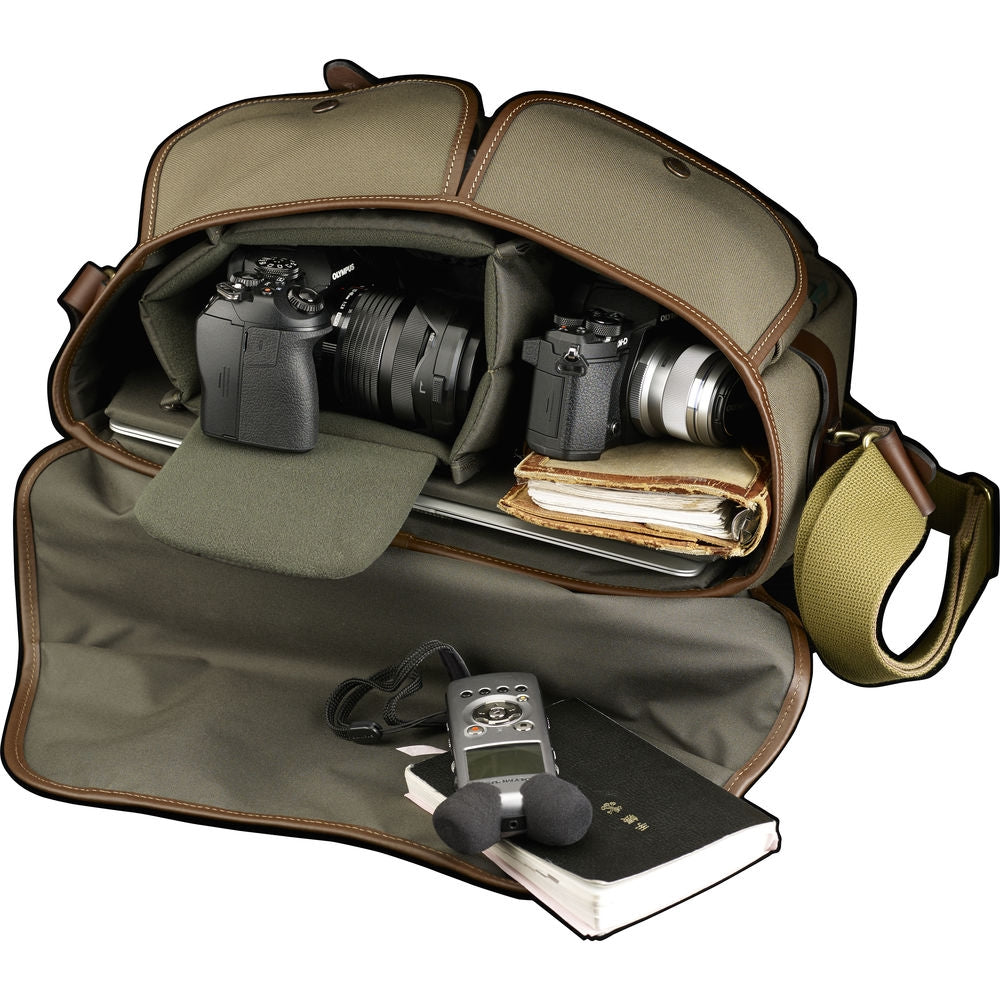 Billingham Hadley One Camera Bag | Khaki FibreNyte with Chocolate Leather